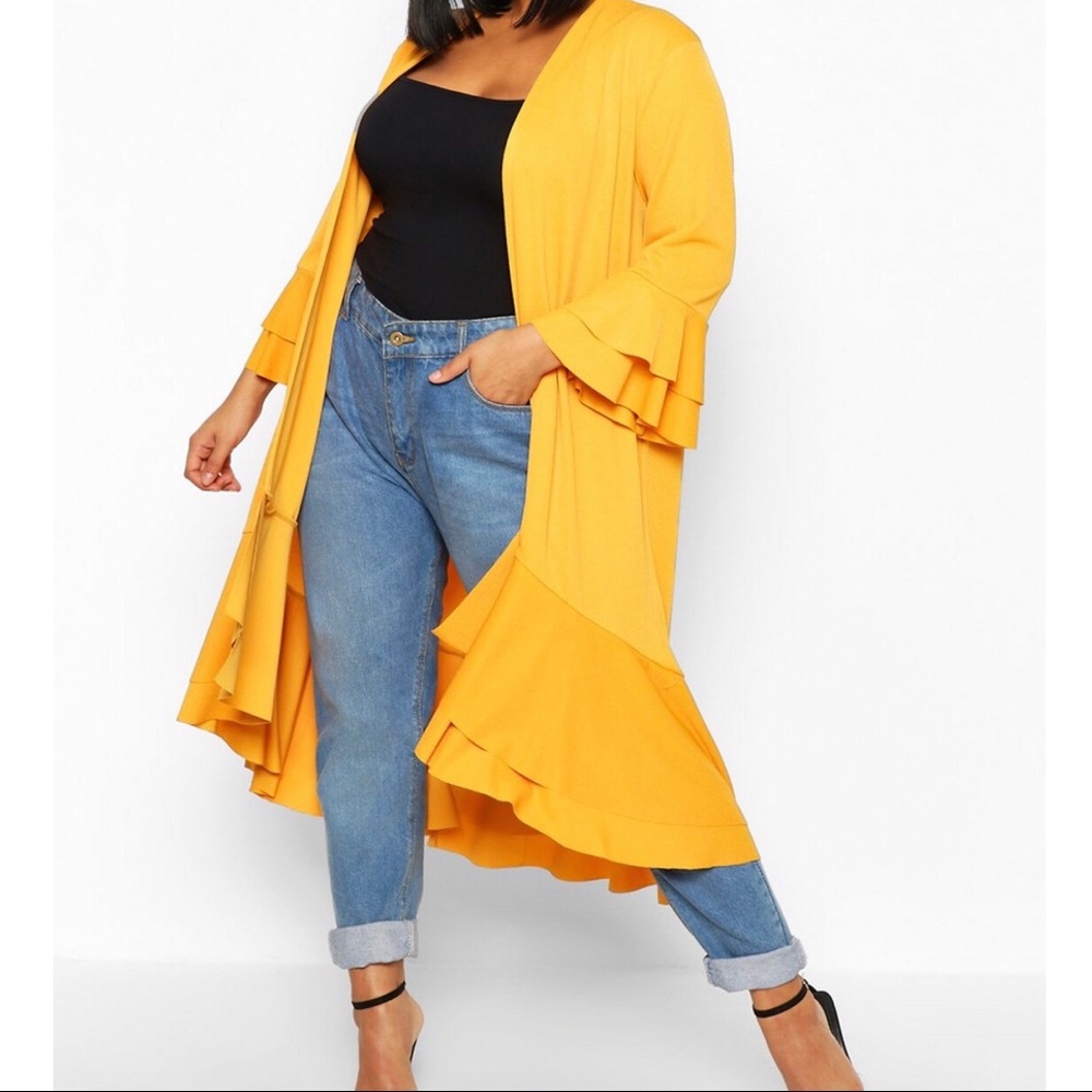 **SALE** Brand New Plus Ruffle Midi Kimono